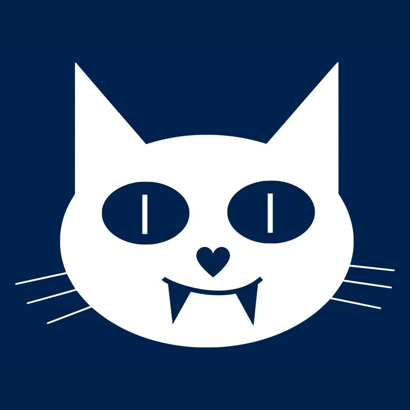Chat vampire d’Halloween avec des chiens