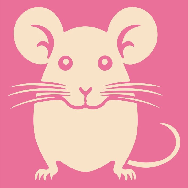 Illustration de souris joyeuse
