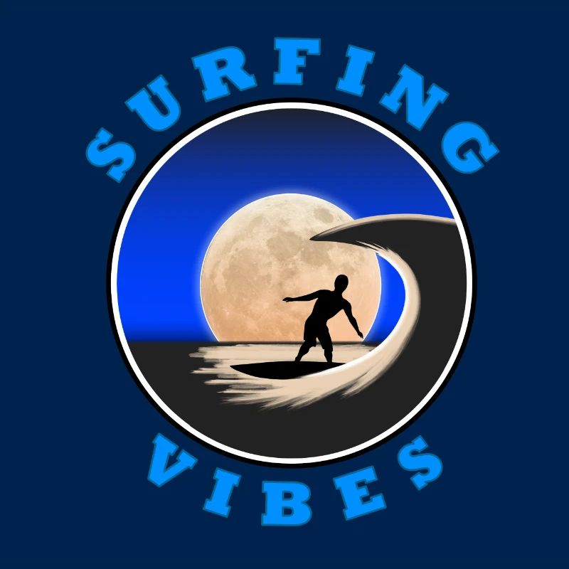 Surfing Vibes - Mond - Surfer