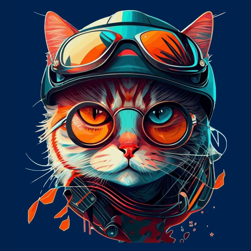 Getigertes Katzengesicht mit Style Sonnenbrille