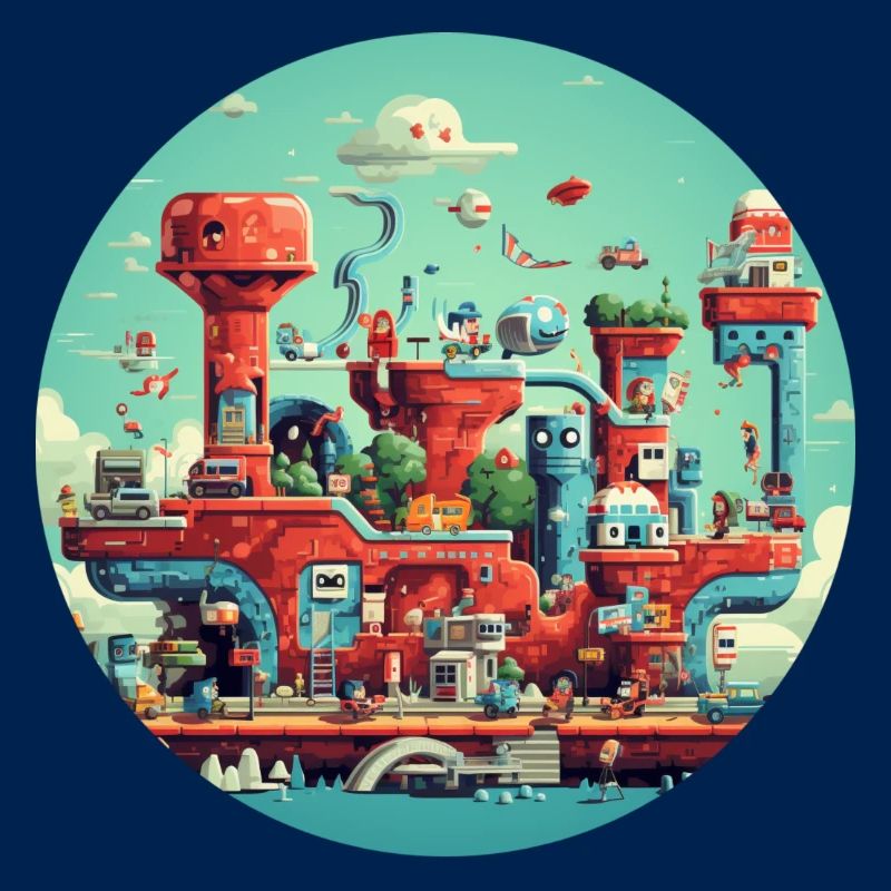 Nostalgic retro video game