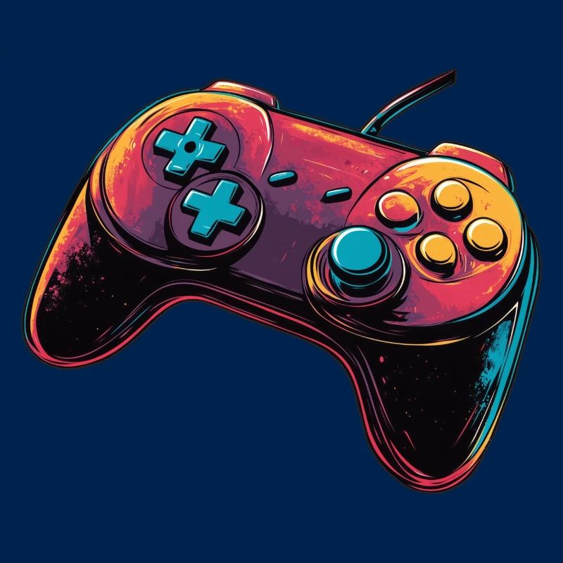 Logo manette de jeu, gamepad, joueur de console