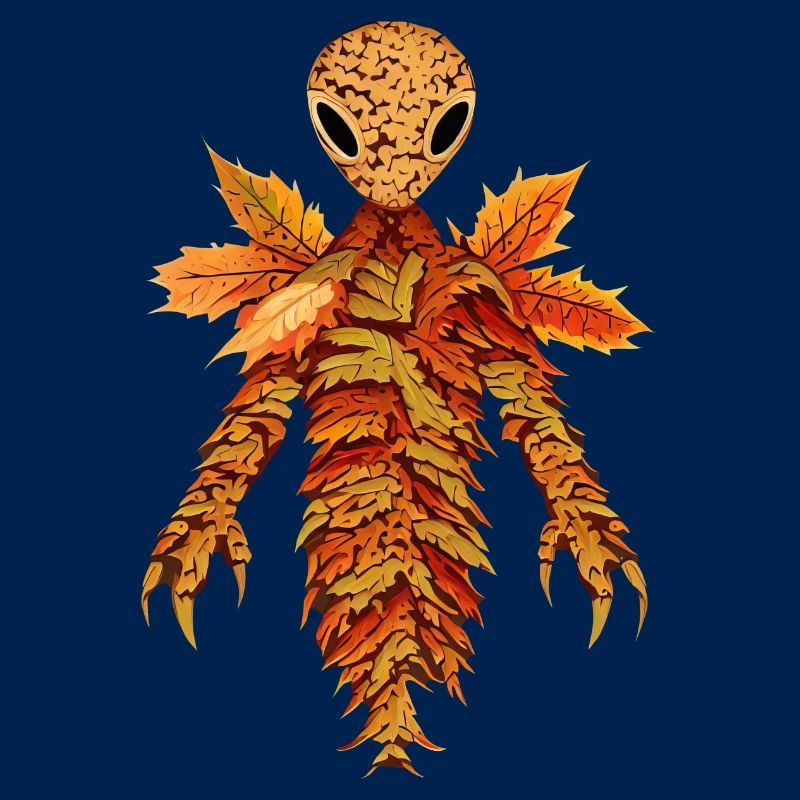 Alien aus Herbstlaub