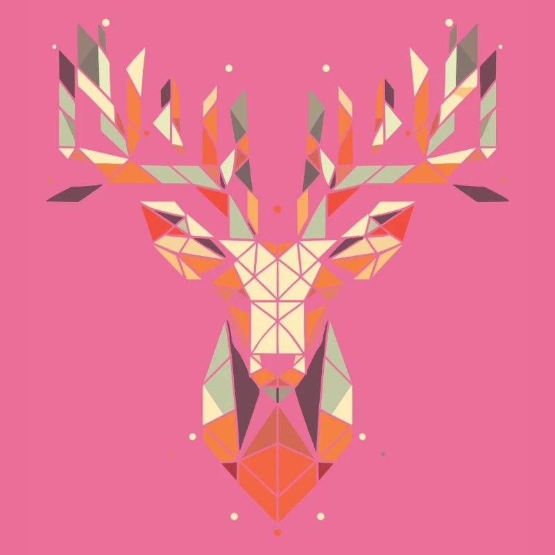 Deer Antlers Vector Polygon Logo