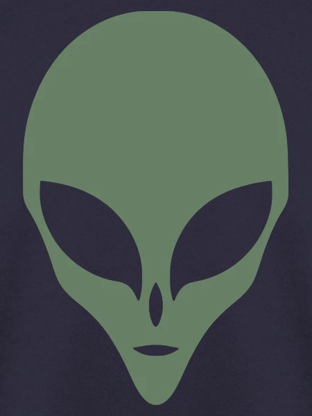 Alien Silhouette Kopf Gesicht