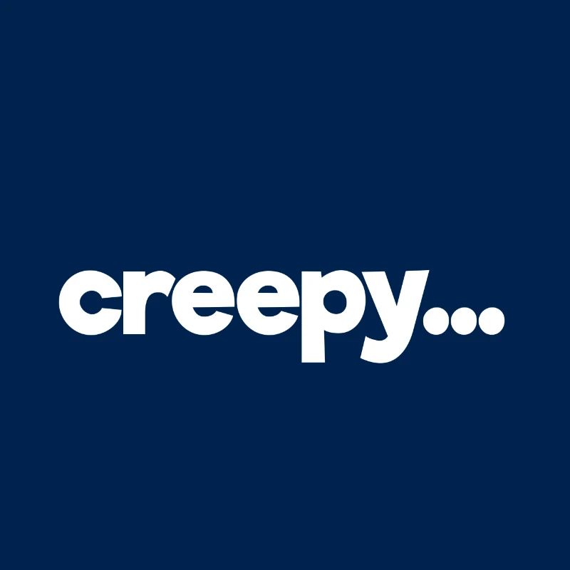 creepy Schriftzug Nerd Fun Geschenk