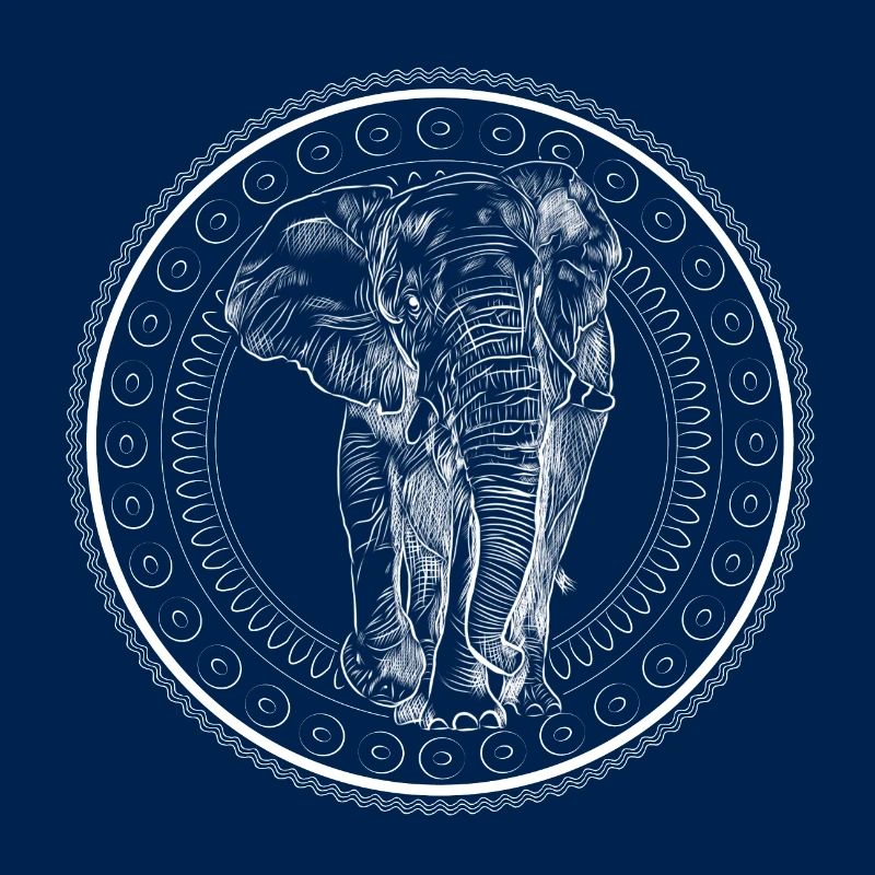 Elefant mit afrikanischen Muster
