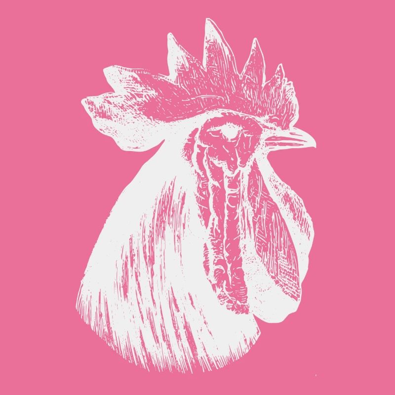 Rooster head white