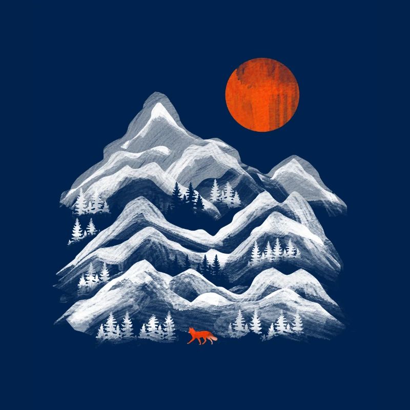 Rotfuchs in den Bergen Geschenk