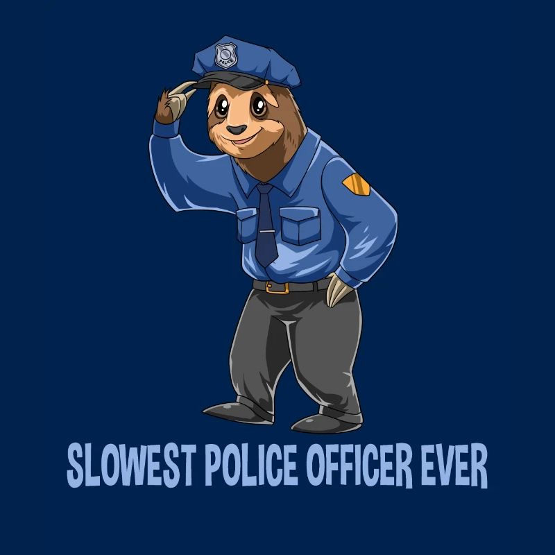 Faultier Polizist - Sloth Sicherheitsdienst