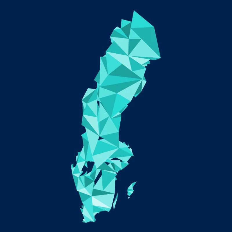 Sweden Map in Polygon Style - Scandinavia