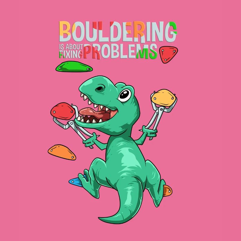 Funny T-Rex Bouldering Climbing Gift