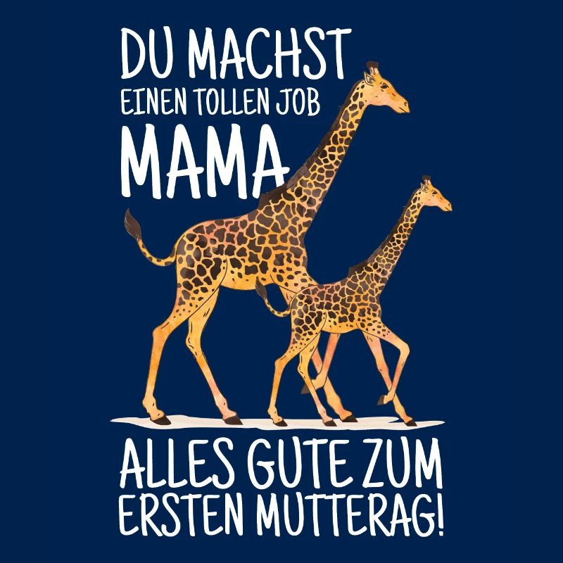 Muttertag Mutter Mummy Giraffe Spruch Geschenk
