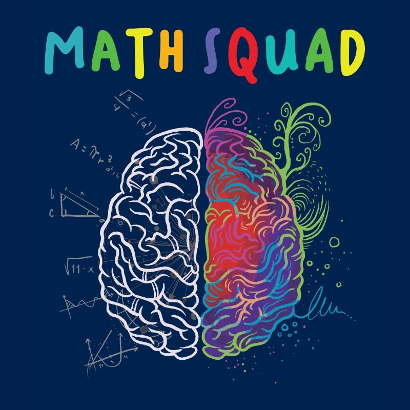 Math Squad Math Teacher Artistic and Logical Brain