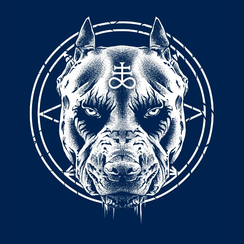 Okkulter gotischer Pitbull Baphomet