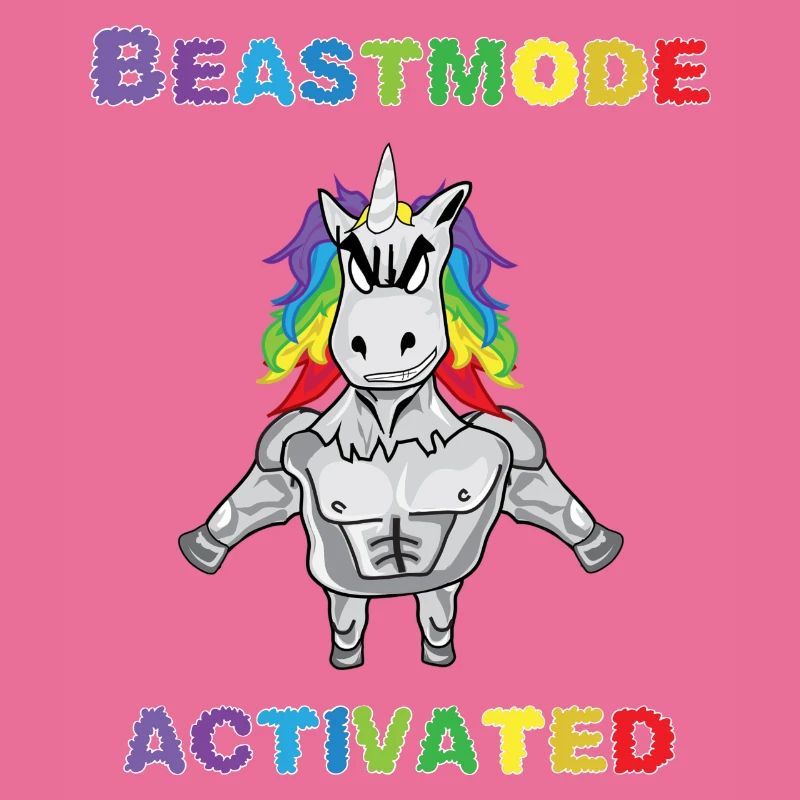Einhorn Bodybuilder Beastmode Gym