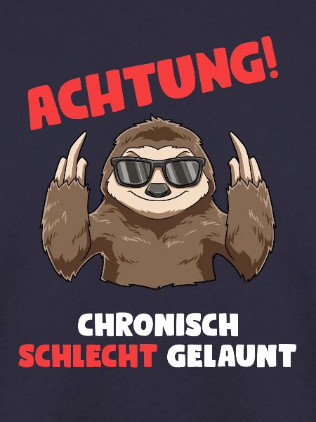 Lustiges Faultier - Schlecht Gelaunt