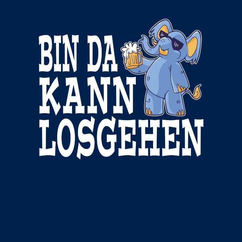 Bin da Kann losgehen Durstiger blauer Elefephant