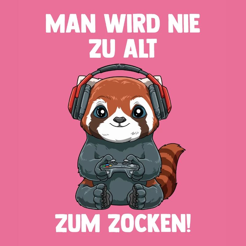 Lustiger Gaming Roter Panda - Computer Spiele