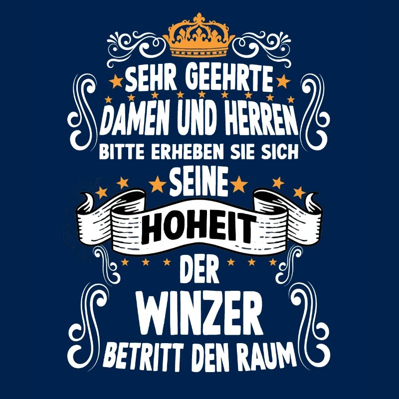 Winzer T witziges Spruch Motiv Winzer