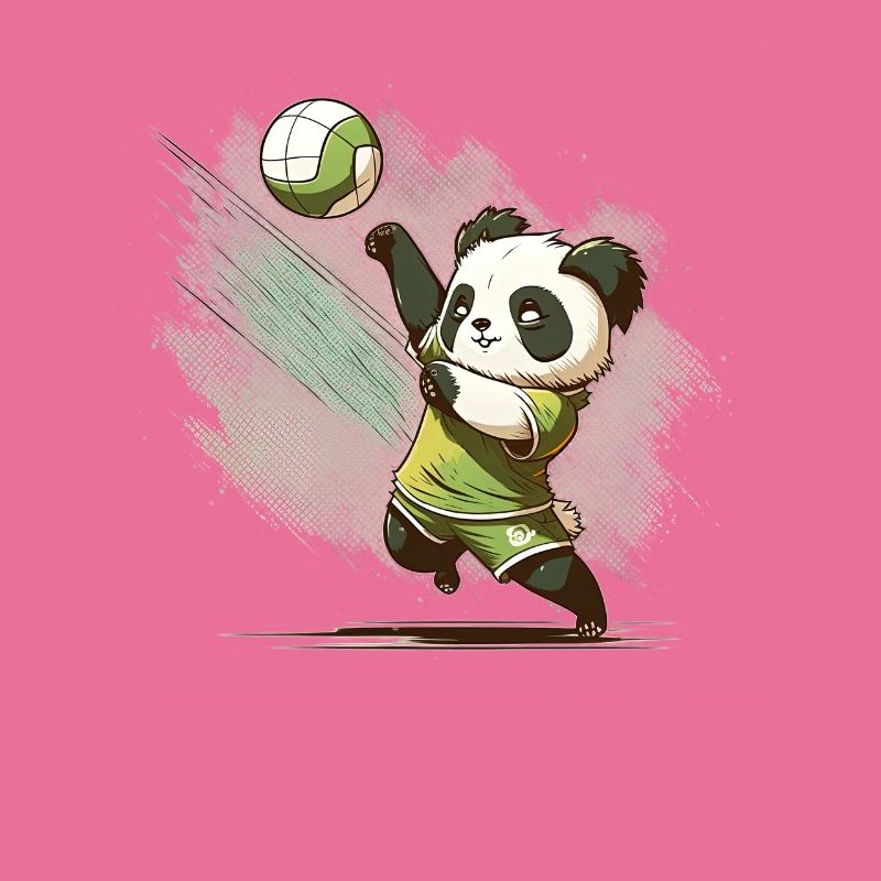 Volleyball Panda Junge Mädchen - Panda beim