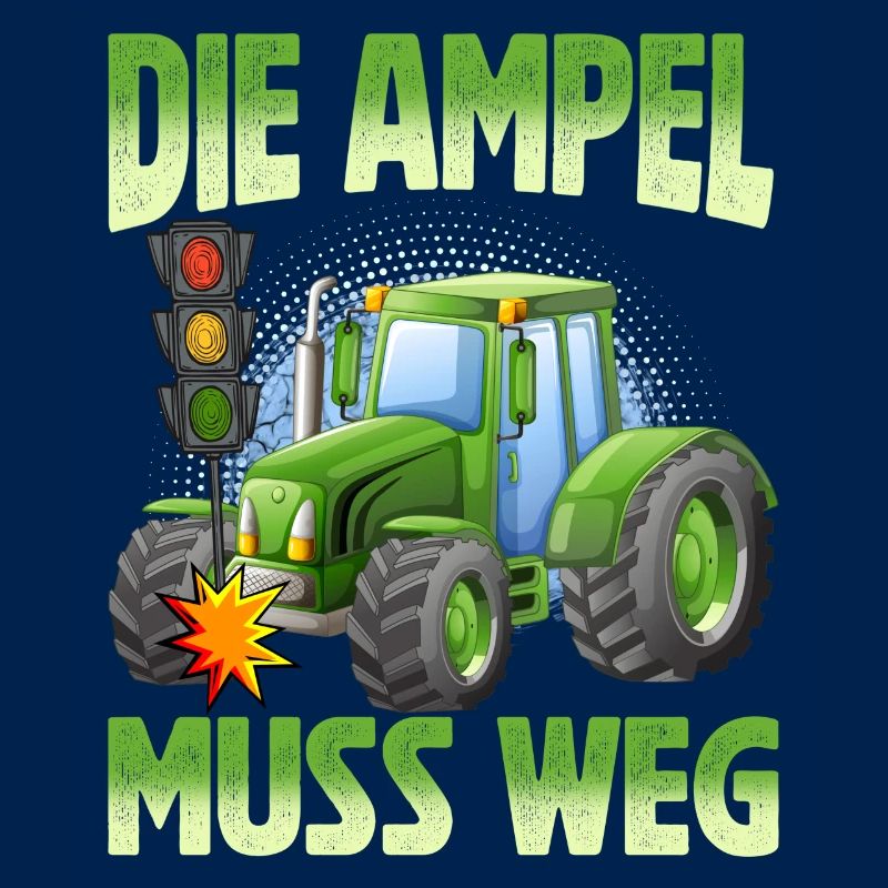Die Ampel muss weg! Traktor rammt Ampel