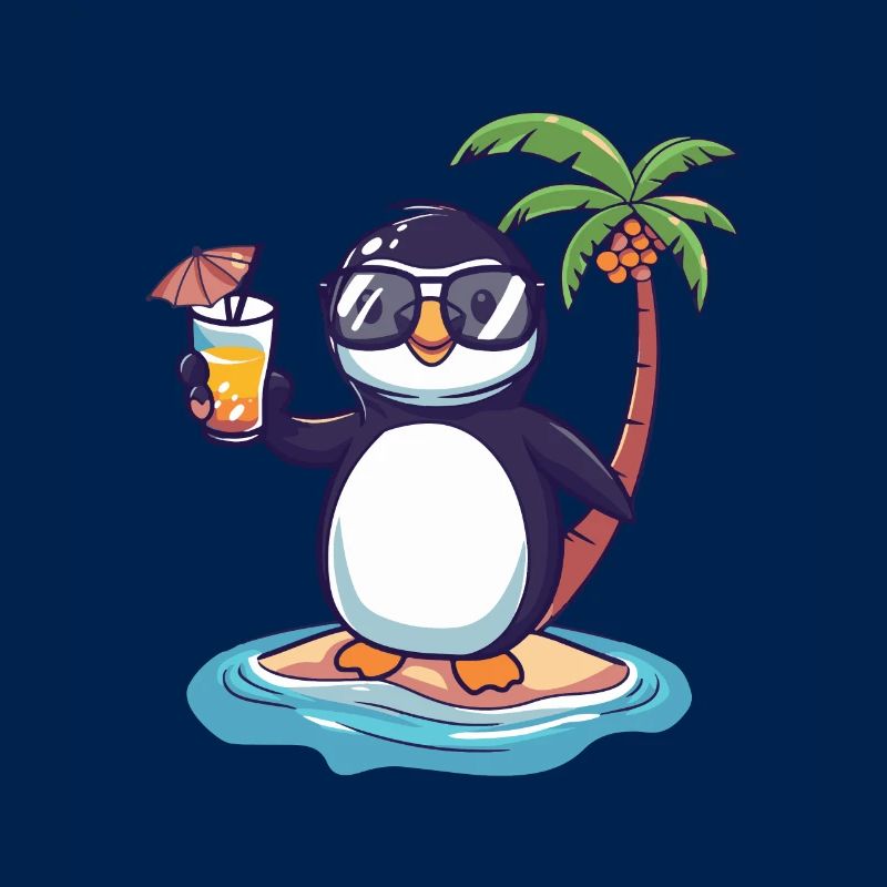Pinguin Insel Sommer Palme
