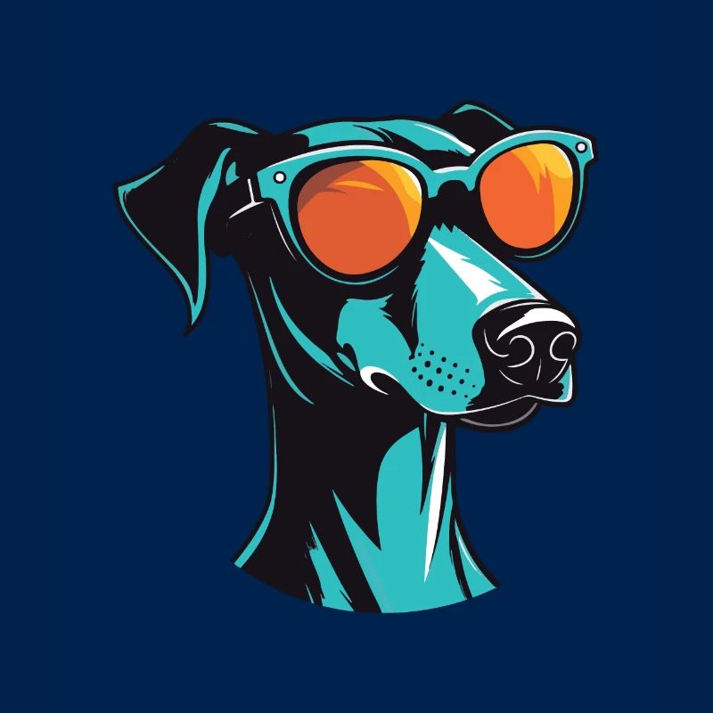 Greyhound Hund Kopf Cool