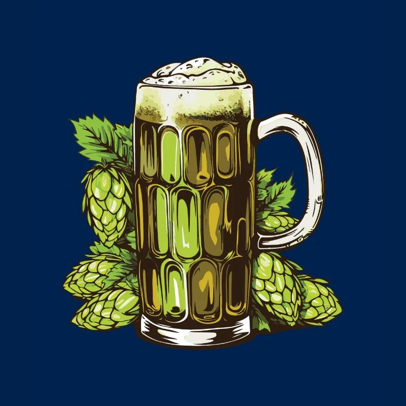 Bierglas Hopfen