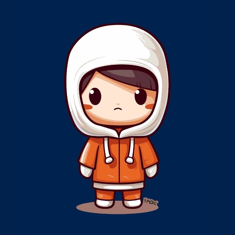 Mignon Kawaii Chibi Kid avec veste à capuche