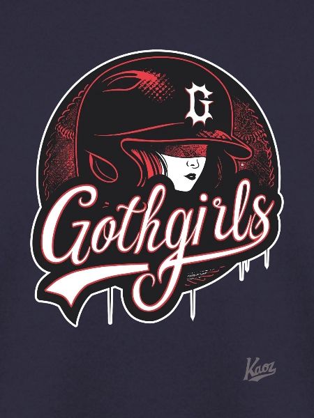 Baseball-Helm für Gothic-Mädchen
