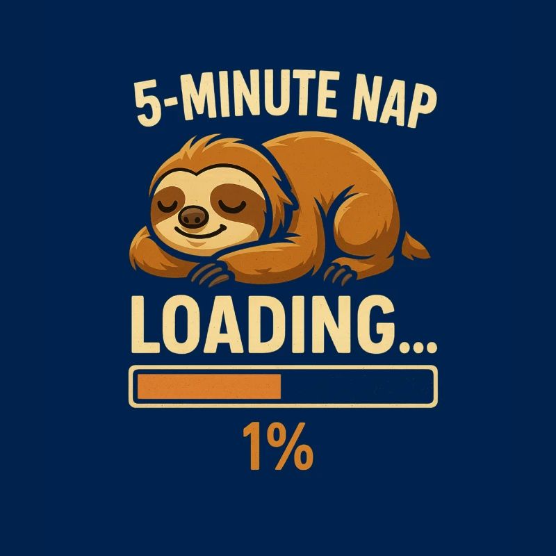 5-Minute Nap Loading… Sloth Progress-Bar Cute