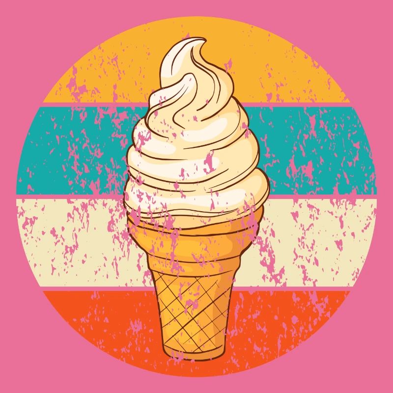 Vintage Retro Eistüte Softeis