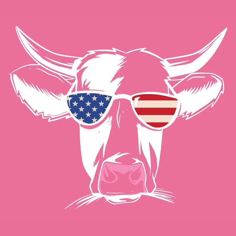 Amerika Kuh mit Sonnenbrille 4. Juli US Farm com