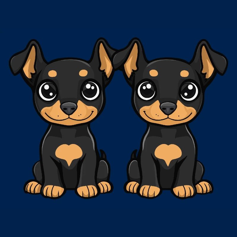 Doberman Hund Comic