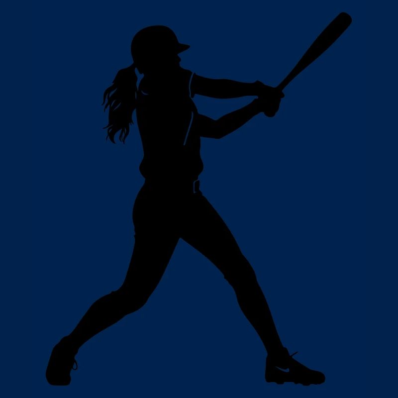 Baseball Frau Silhouette