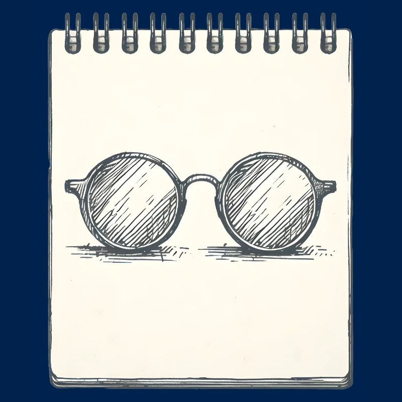 Zeichnung einer Brille