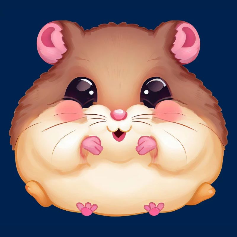 Niedlicher Hamster mit vollen Backen -