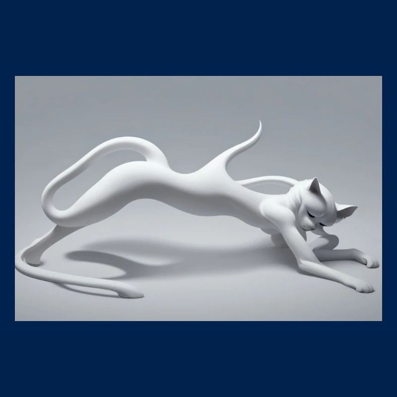 Abstract Cat Artwork