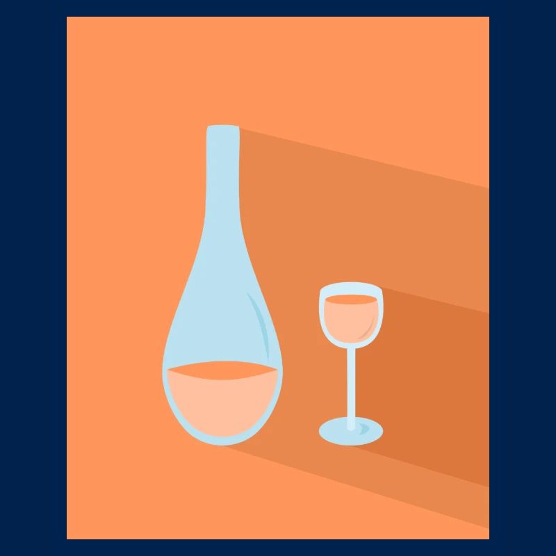 Flasche und Glas