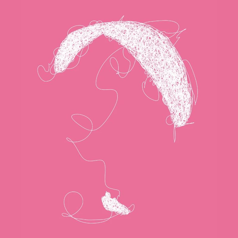 Paraglider scribble white