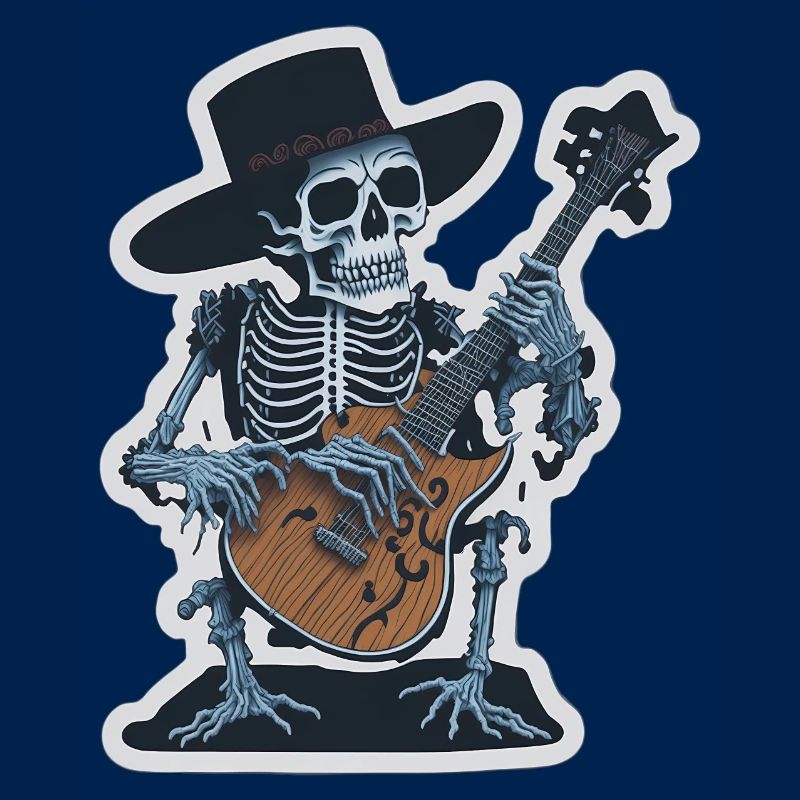 Skelett Spielt Gitarre Cool