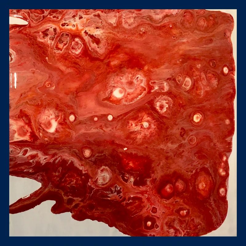 Blutlache Acryl Pouring