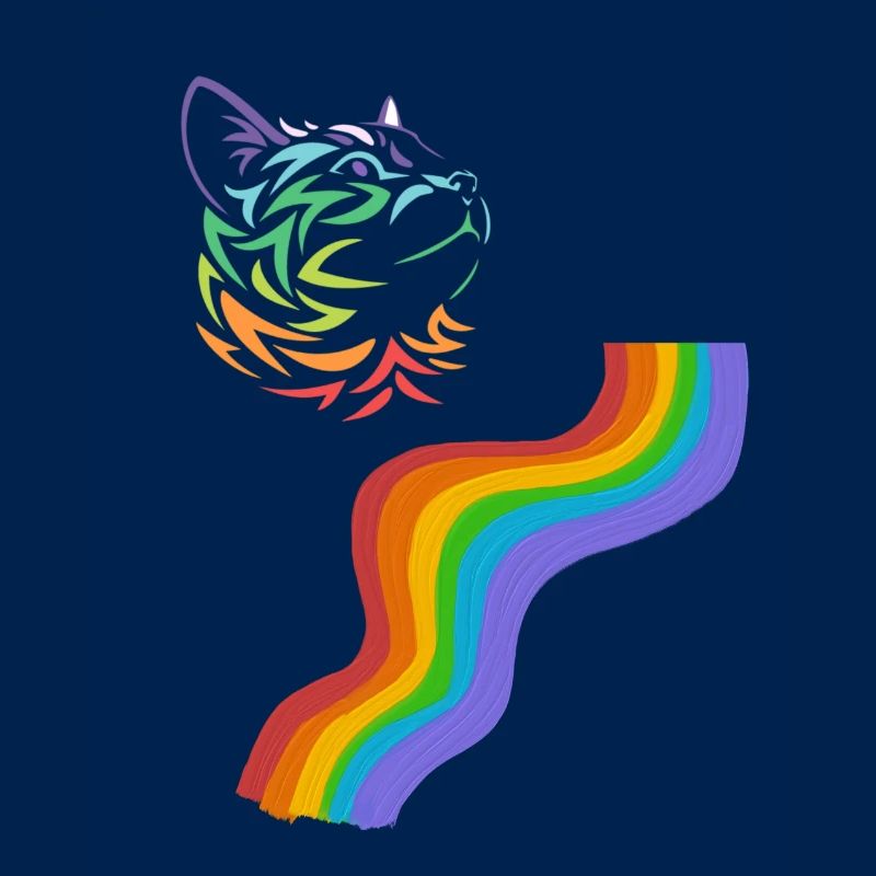 Katze Regenbogen