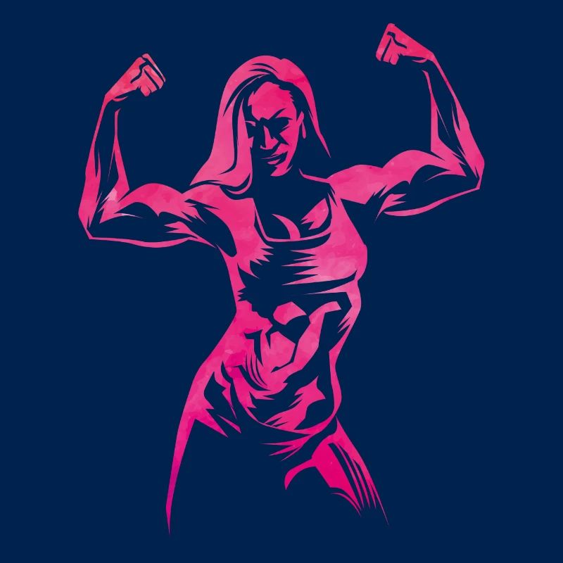 Frau Bodybuilderin Silhouette