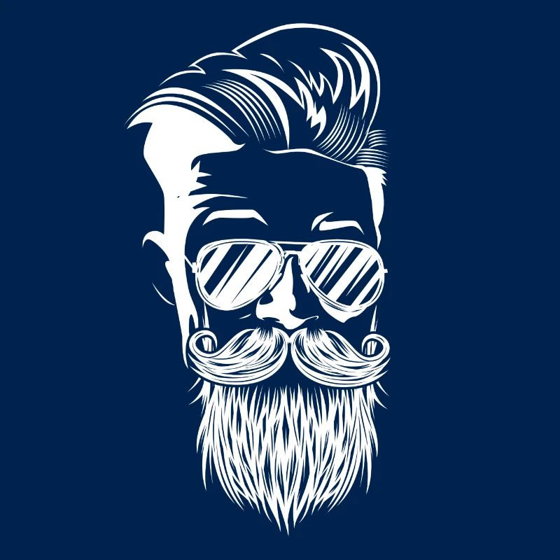 hipster beard full beard head