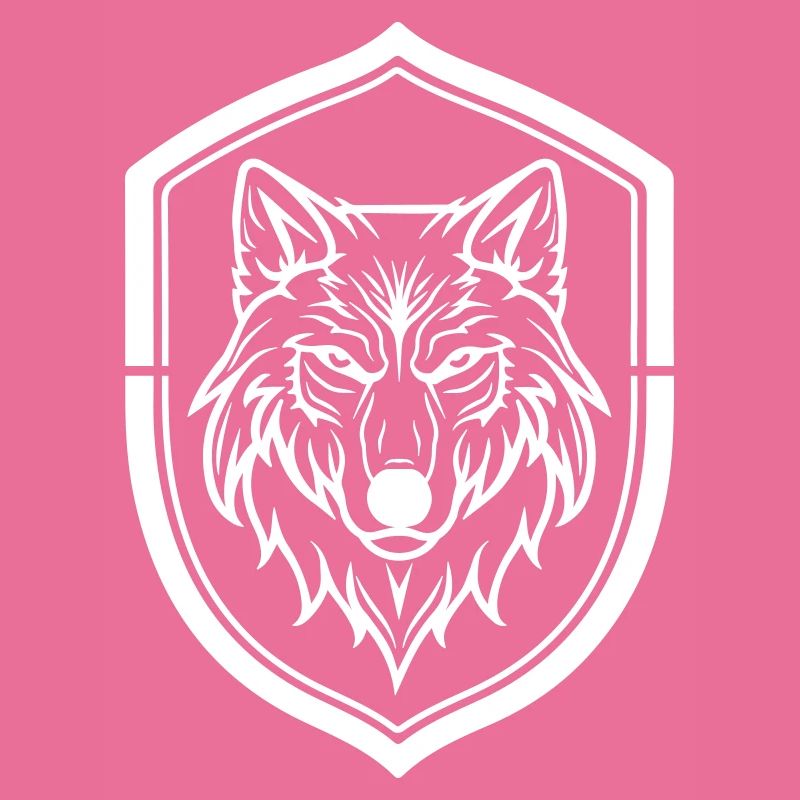 Wolf Symbol Head Shield Wilderness