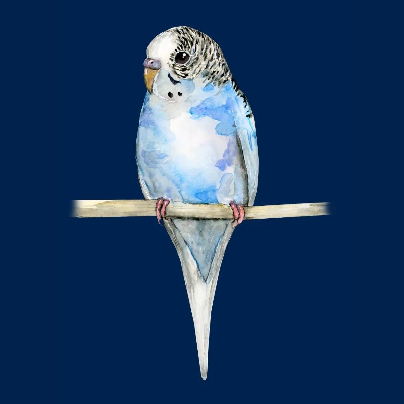 Blau gefleckt budgerigar Aquarell