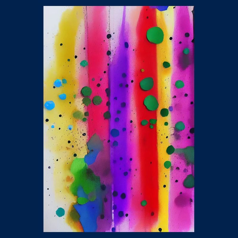 Farbspritzer und Linien