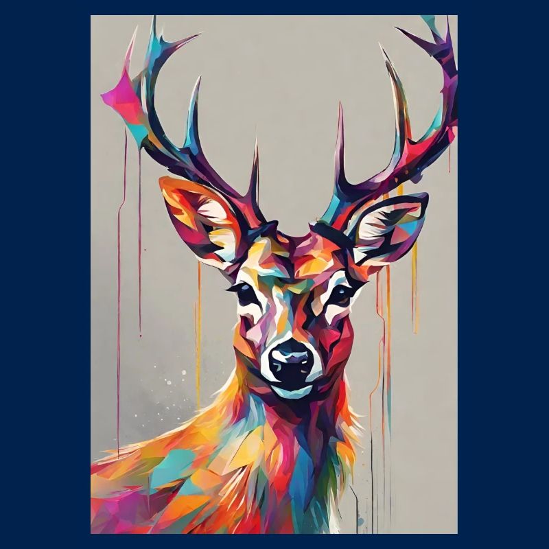 Hirsch bunt